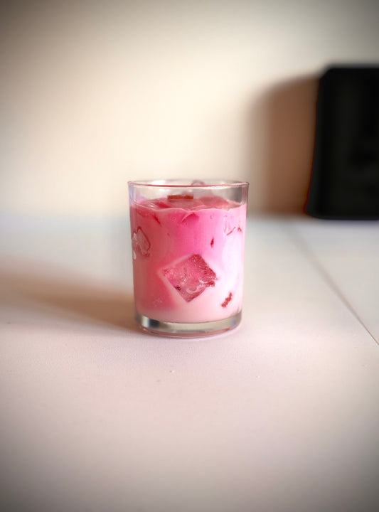 Iced Strawberry Latte Candle